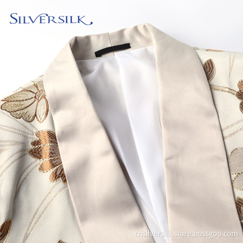 Jacquard Floral Jacket Tuxedo Suits Men Blazer